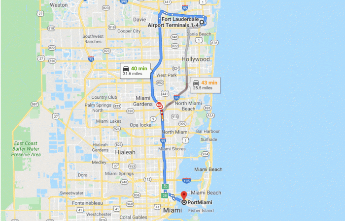 How to get to Miami from Fort Lauderdale Airport